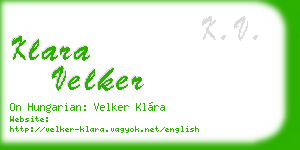 klara velker business card
